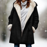 ISABELLA  - Fleece-Wildlederjacke in Schwarz