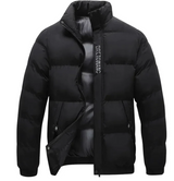 Warme Designer Winterjacke für Herren in Schwarz
