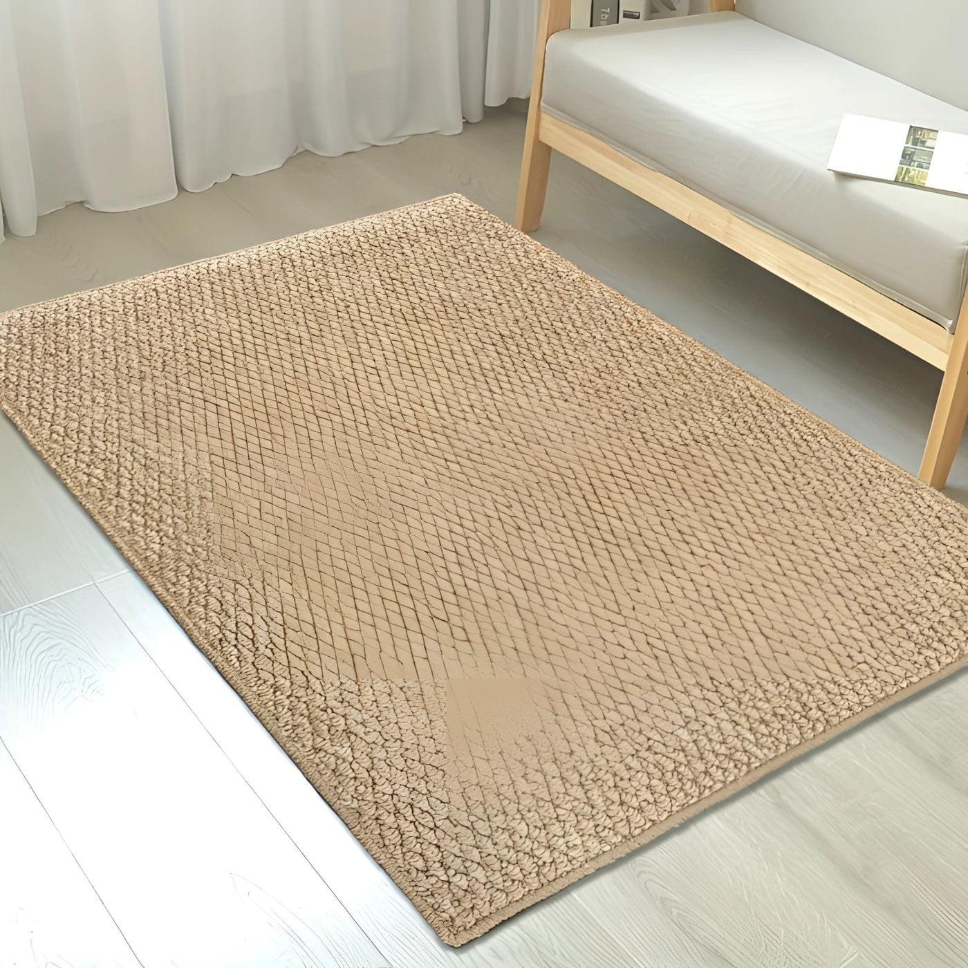 Umweltfreundliche beige Innentürmatte - Groß, rutschfest & waschbar