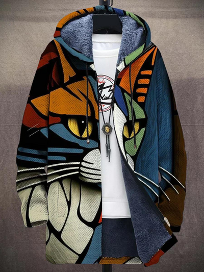 Jason - Katzen Jacke Bedruckt Unisex Hoodie