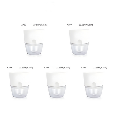 CrystalFlow Topf – Transparenter Selbstbewässernder Blumentopf