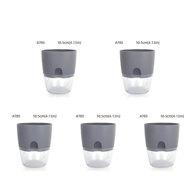 CrystalFlow Topf – Transparenter Selbstbewässernder Blumentopf