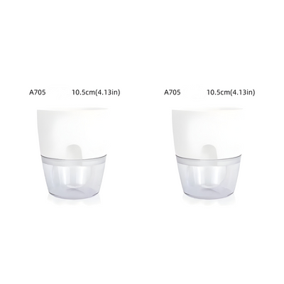 CrystalFlow Topf – Transparenter Selbstbewässernder Blumentopf