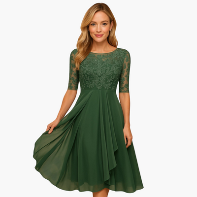 Lore | Midikleid mit Spitzenärmeln