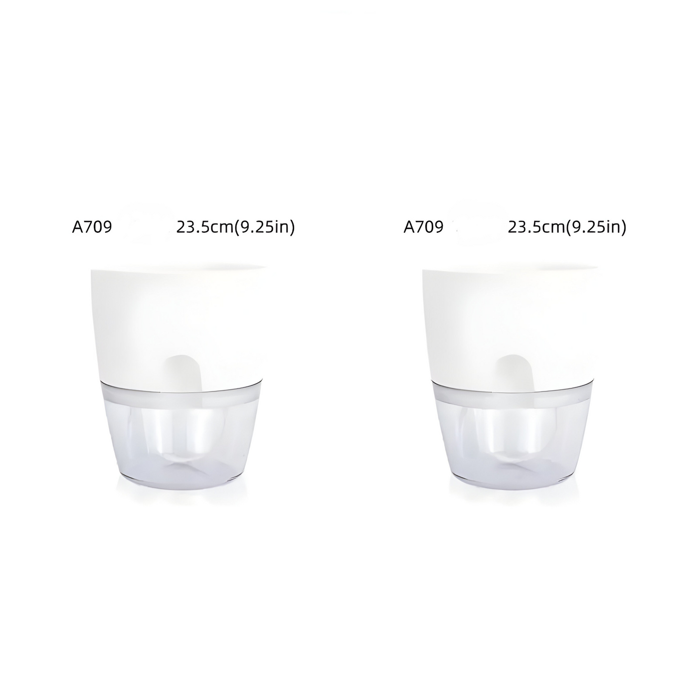 CrystalFlow Topf – Transparenter Selbstbewässernder Blumentopf