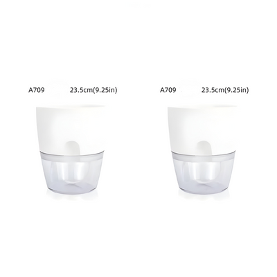 CrystalFlow Topf – Transparenter Selbstbewässernder Blumentopf