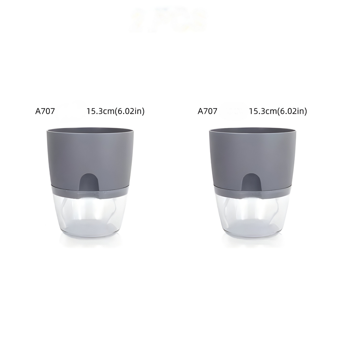 CrystalFlow Topf – Transparenter Selbstbewässernder Blumentopf