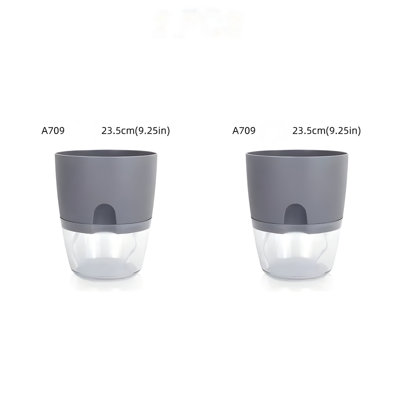 CrystalFlow Topf – Transparenter Selbstbewässernder Blumentopf