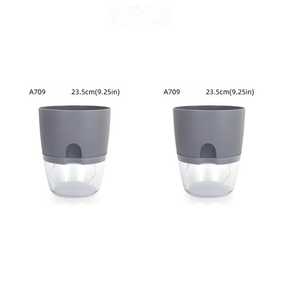 CrystalFlow Topf – Transparenter Selbstbewässernder Blumentopf