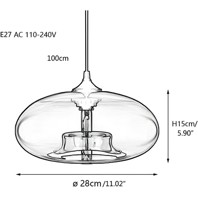 EtherealGlow Light - Nordische farbenfrohe Glas-Pendelleuchte
