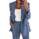 Charlotte - Blazer-Set mit Jacke und Hose in Blau