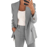 Charlotte - Blazer-Set mit Jacke und Hose in Grau