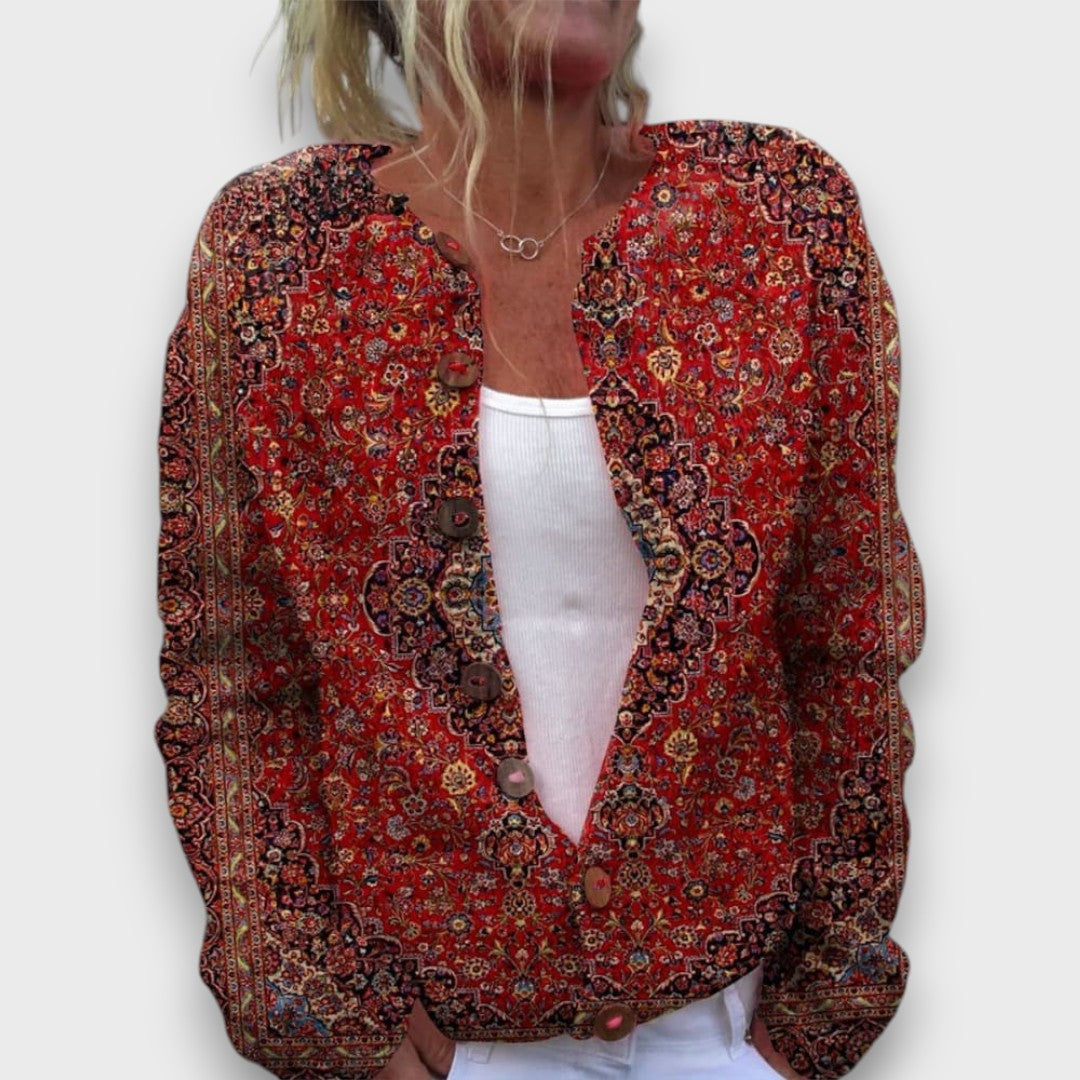 Rosalie – Cardigan mit Rosendruck