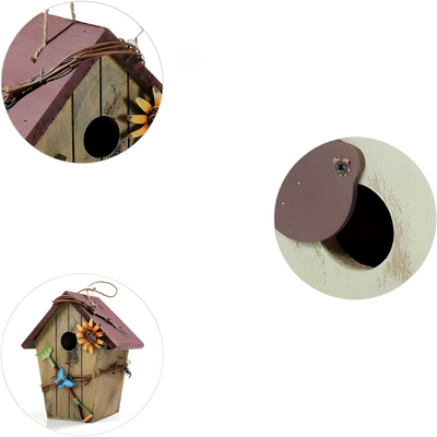 GardenPerch Nest - Dekoratives  Holz Hängendes Vogelhaus