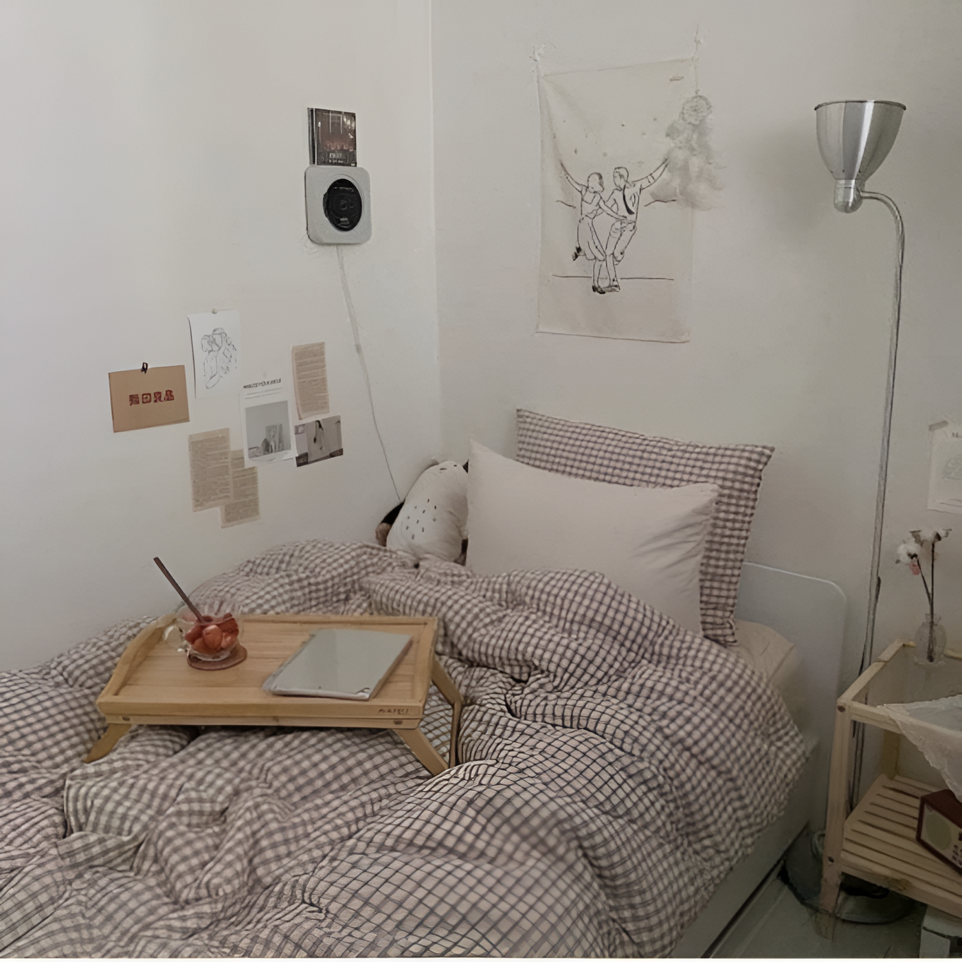 LunaVeil Bettwaren - Baumwolle Ginghan Stil Bettdecke Set