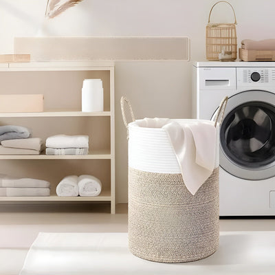 ClutterCatcher Korb - Faltbare Große Aufbewahrung Geflochten Wäschekorb