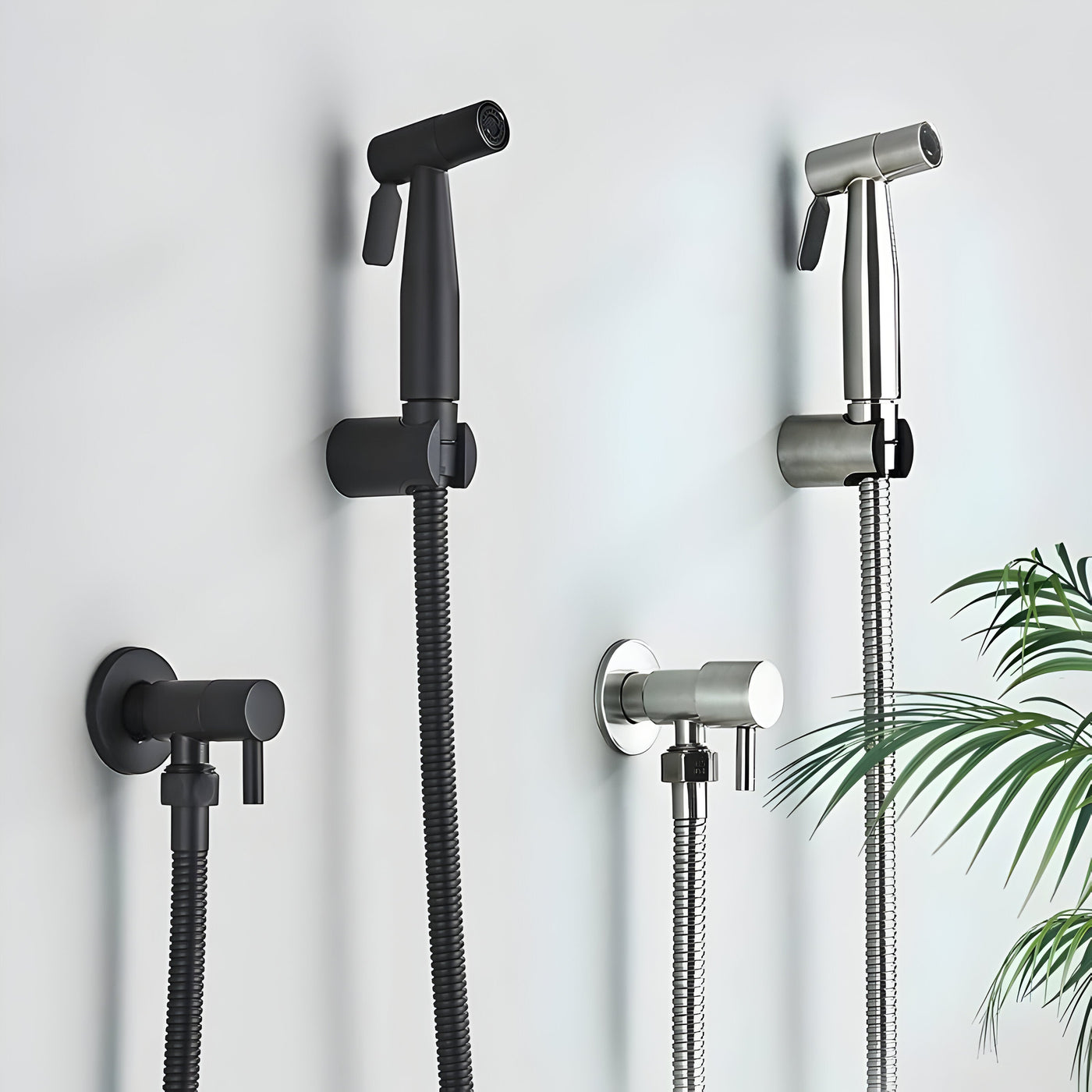 MonoSpray Set – Edelstahl Bidet Sprühkopf Armatur