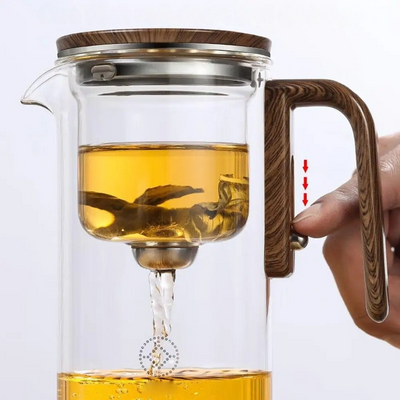 TranquilSip Teekanne – Magnetischer Schalter Filterglas-Teekanne