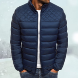 Quinley | Die ultimative Baumwoll-Winterjacke für Männer mit Wattierung in Marineblau
