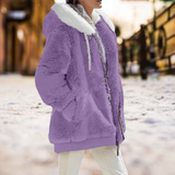Clayton | Die bequemste Winter-Plüsch-Kapuzenjacke in Lila