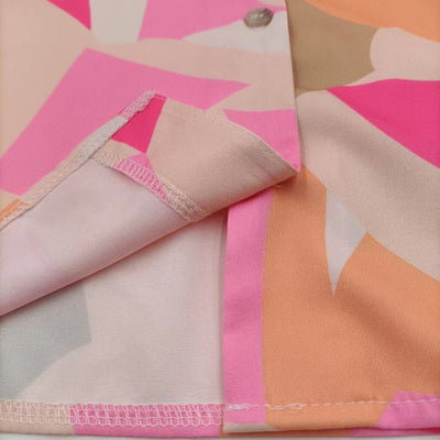 Boho-Shirtkleid mit V-Ausschnitt und Blumendruck