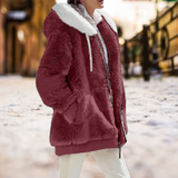 Clayton | Die bequemste Winter-Plüsch-Kapuzenjacke in Rot