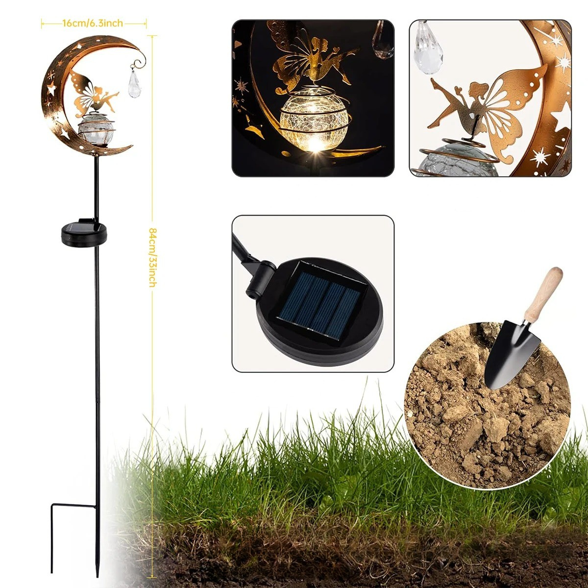 StellaGuardian Light - Wasserdichtes Mond-Feen-Solarlicht