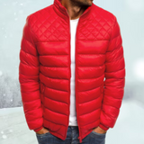 Quinley | Die ultimative Baumwoll-Winterjacke für Männer mit Wattierung in Rot