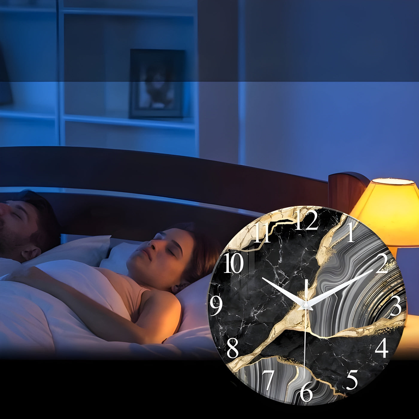 CrownQuartz Clock - Moderne Marmor-Wanduhr