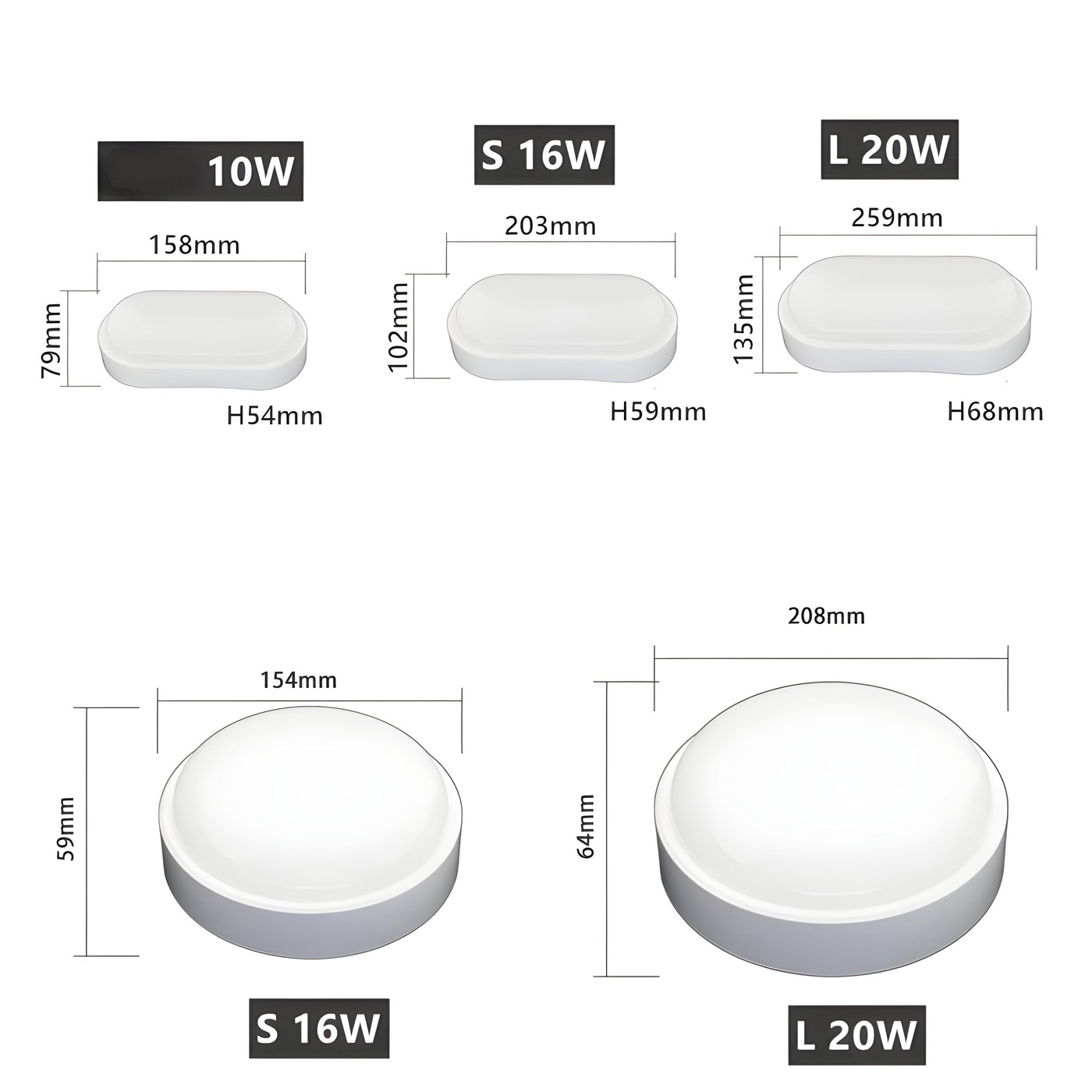 OvalShine Light - Moderne Wandlampe mit Oberflächenmontage und LED-Beleuchtung