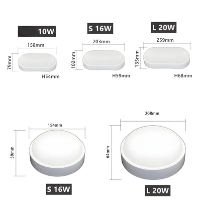 OvalShine Light - Moderne Wandlampe mit Oberflächenmontage und LED-Beleuchtung