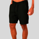 Matteo | Herren Bermuda Shorts Regular Fit Kordelzug in Schwarz