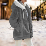 Clayton | Die bequemste Winter-Plüsch-Kapuzenjacke in Hellgrau