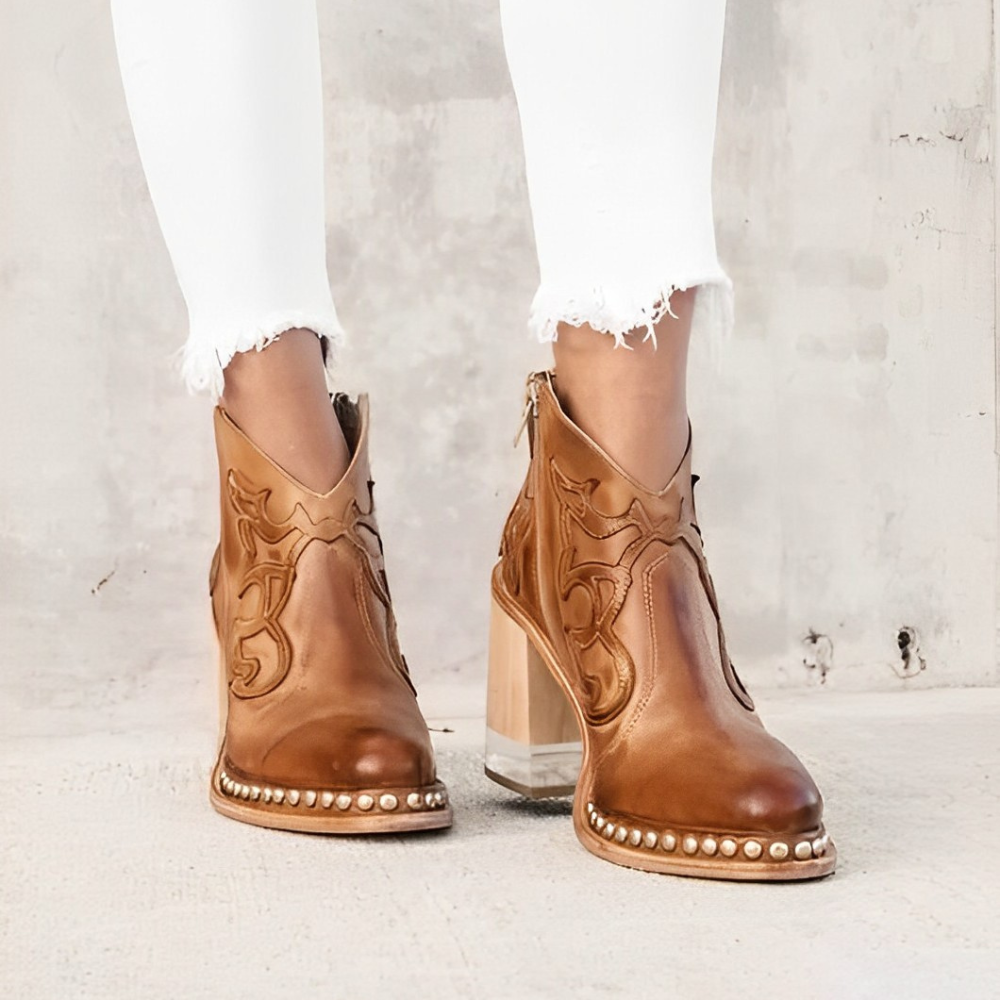 Caterina - Elegante Blockabsatz-Stiefel