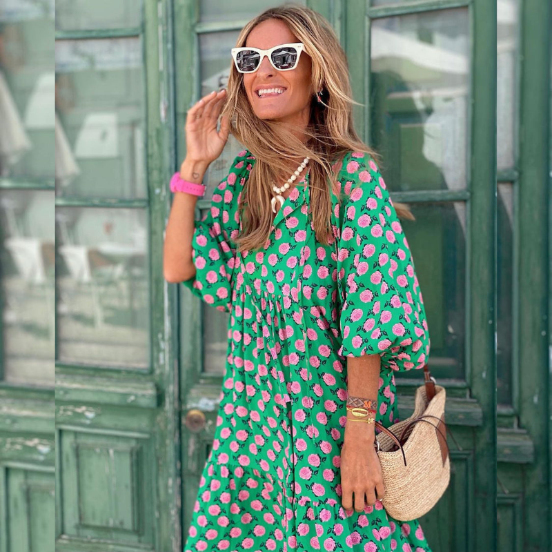 Calista - Gemustertes Maxikleid