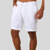 Matteo | Herren Bermuda Shorts Regular Fit Kordelzug in Weiß