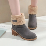 Dafnie | Kuschelige Winter-Schneestiefel aus Wolle in Grau