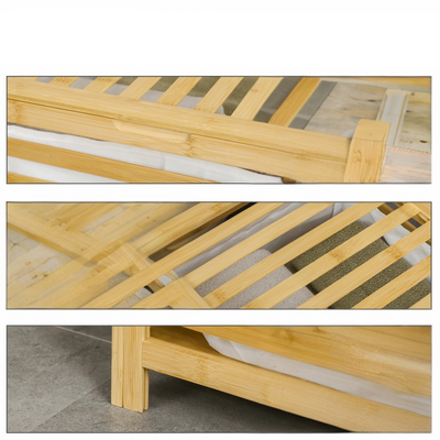 BambooTidy Basket - Moderner Bambus Wäschekorb