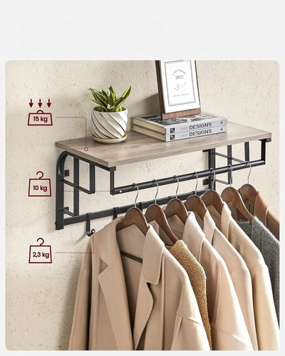 HangMaster Hook - Wandgarderobe mit 5 abnehmbaren Haken