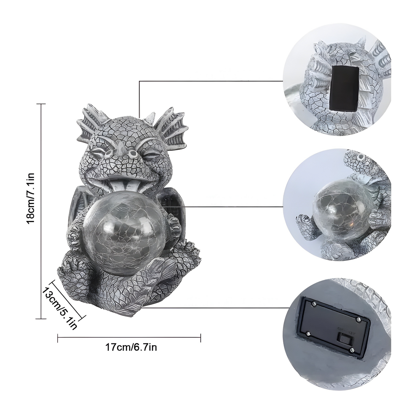 DragonHaven Lamp - Drachenskulptur LED-Tischlampe