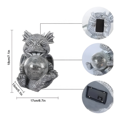 DragonHaven Lamp - Drachenskulptur LED-Tischlampe