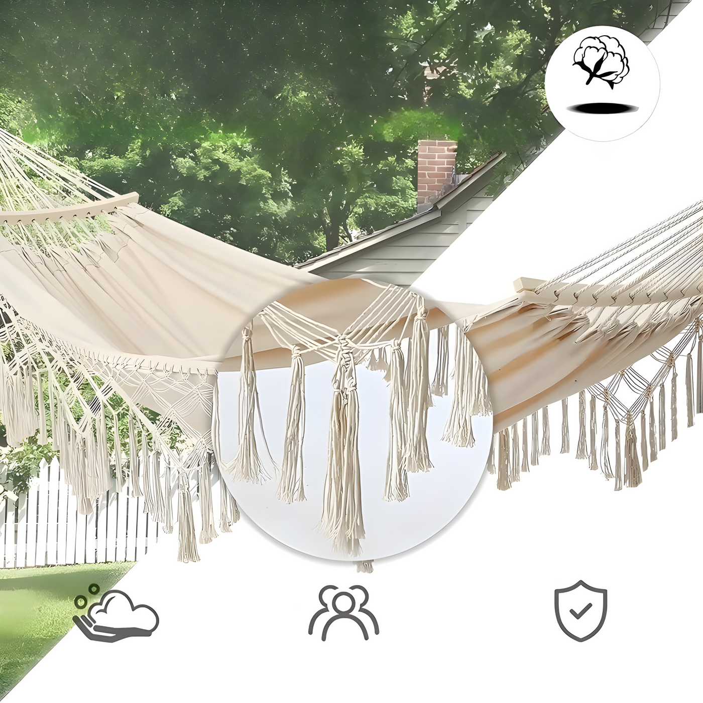 SkyLounge Hängematte - Faltbare Führung Outdoor Hangmatte