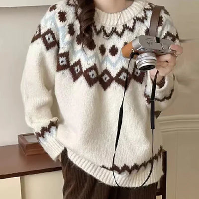 Valeria | Zeitloser Eleganter Vintage Strickpullover