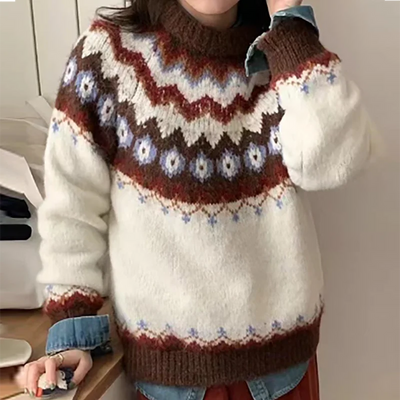 Valeria | Zeitloser Eleganter Vintage Strickpullover