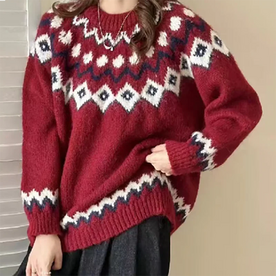 Valeria | Zeitloser Eleganter Vintage Strickpullover