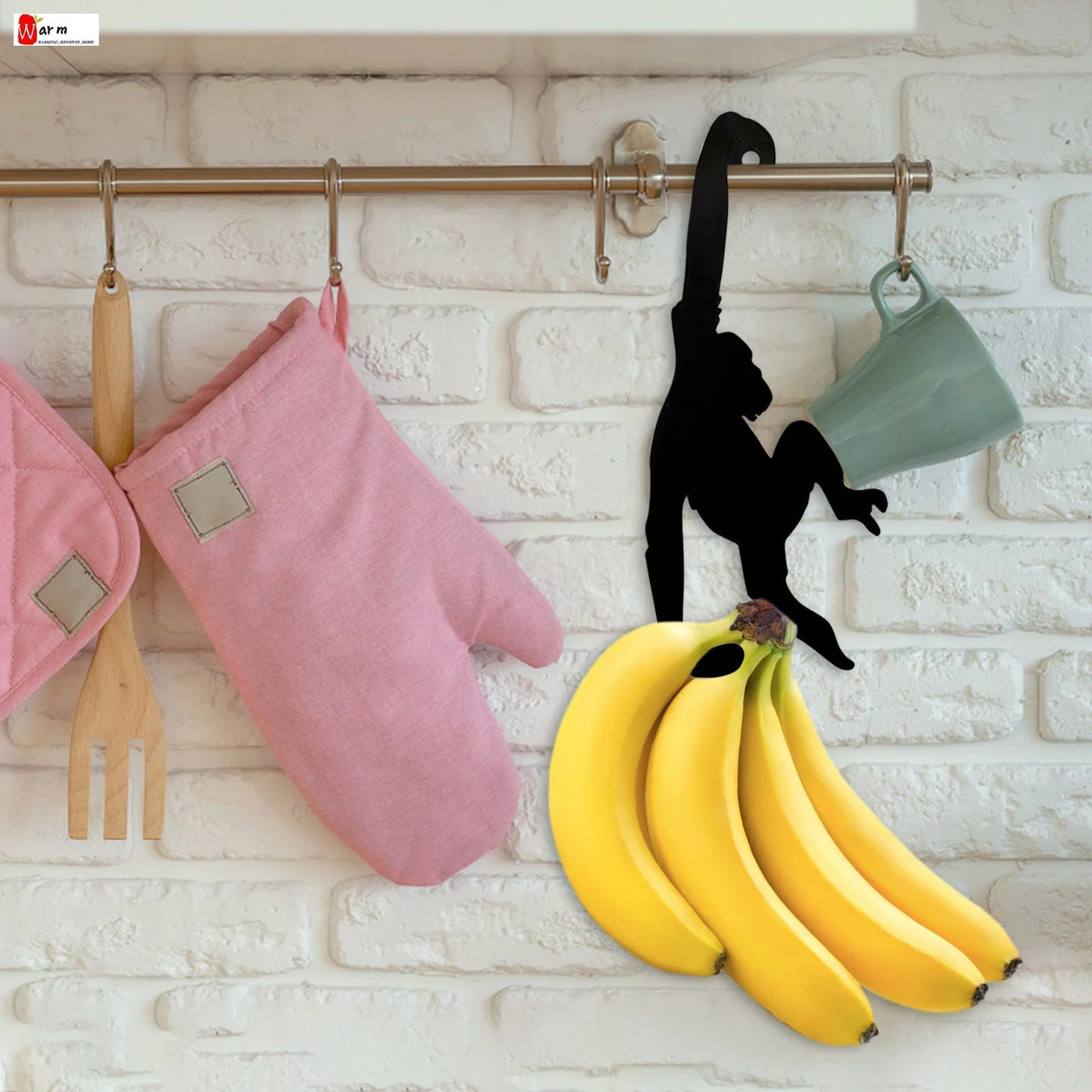 Verspielter Affen-Bananenhalter