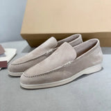 Gerhard | Herren Wildleder Loafer Schick Komfort Elegant in Hellgrau