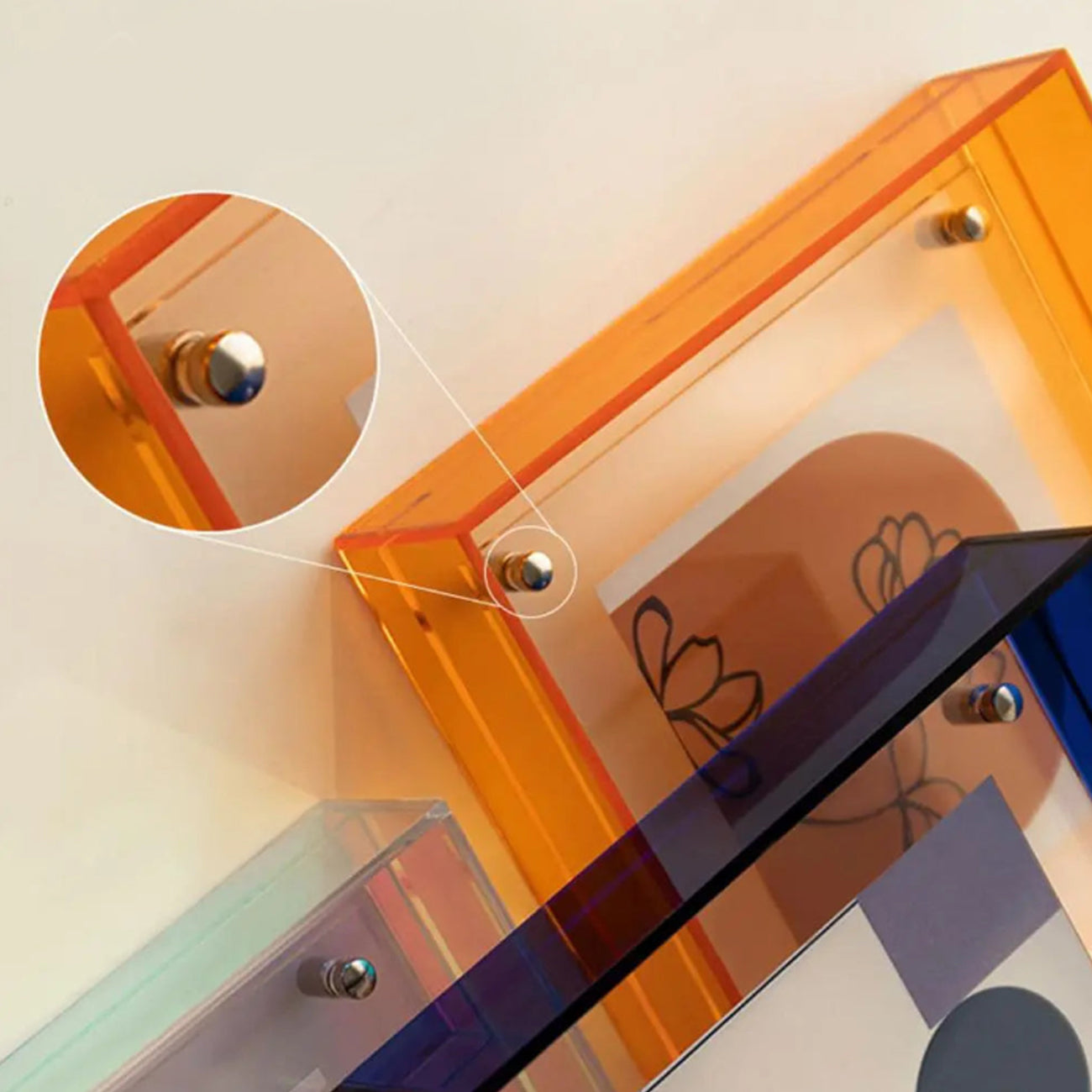 Vibrant Colored Acrylic Photo Frame – Auffällige Wohnkultur