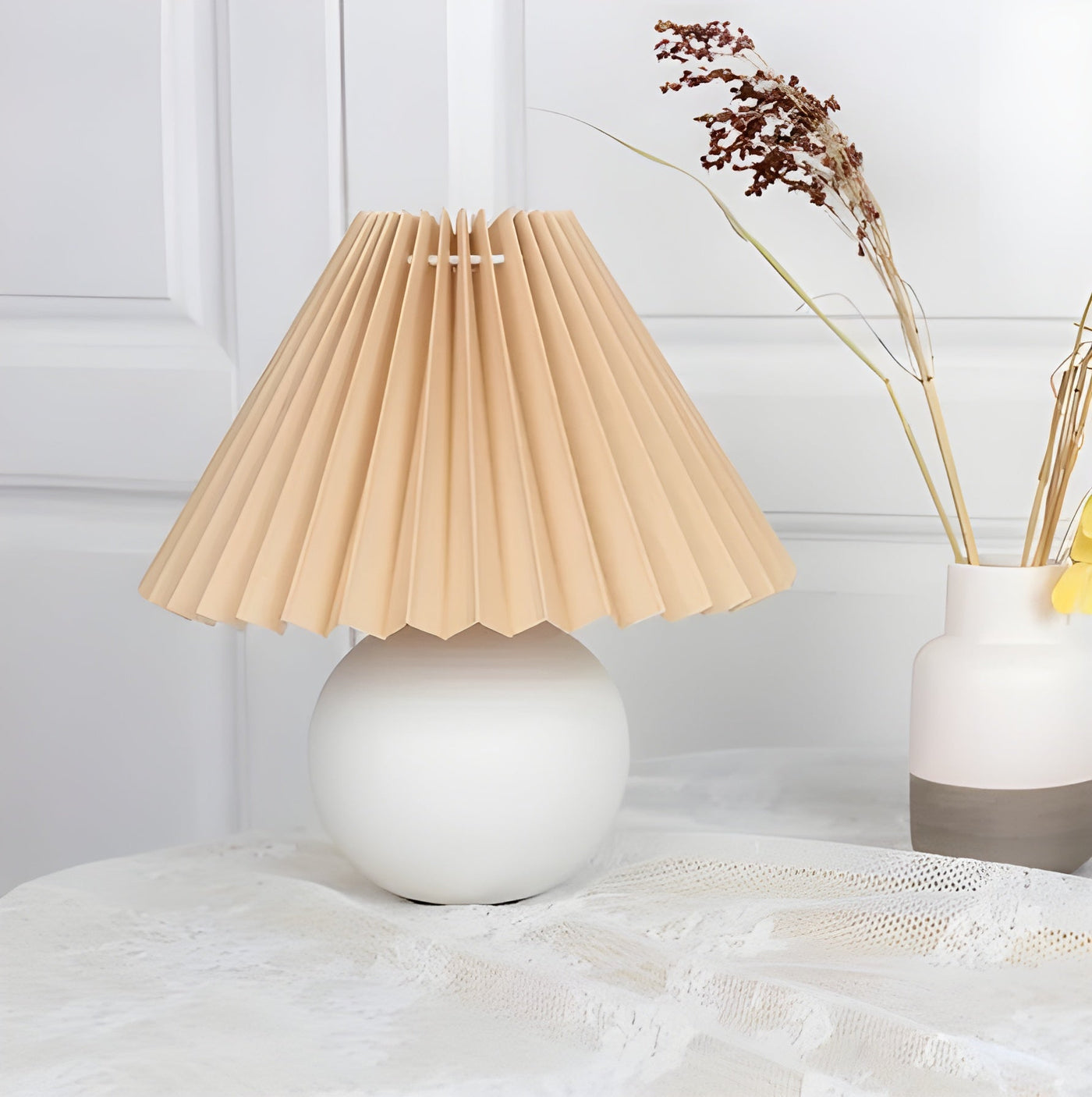 LumiPleat Lampe – Vintage Falten-Tischlampe