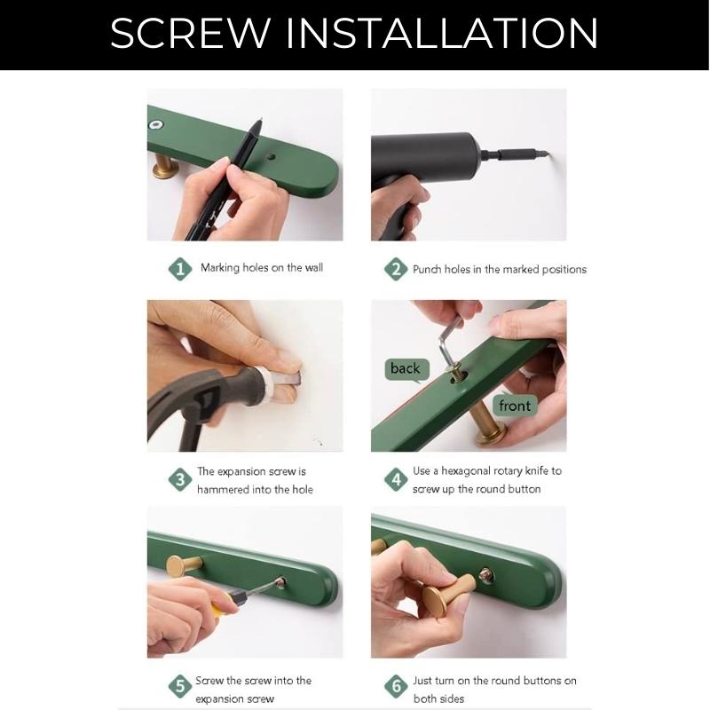 Vintage Grüner Wandgarderobe mit Haken